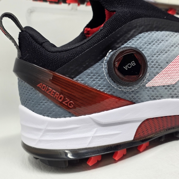 adidas Adizero ZG BOA Spikeless Golf Shoes White Red IH9896 Men's Size 8.5 New - Picture 11 of 13
